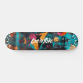 Graffiti Pop Art Skateboard - Live to Ride Motto (Horizontaal)