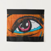 Graffiti Pop Kunst Vrouwen Oog Tapestry Wandkleed (Voorkant (horizontaal))