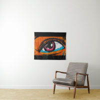 Graffiti Pop Kunst Vrouwen Oog Tapestry