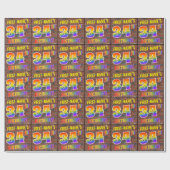 Graffiti Rainbow Kijk 34th BIRTHDAY! en aangepaste Cadeaupapier (Vlak)