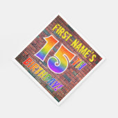 Graffiti Rainbow Look 15E VERJAARDAG! + Aangepaste Servet (Hoek)