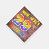 Graffiti Rainbow Look 29E VERJAARDAG! + Aangepaste Servet (Hoek)