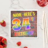 Graffiti Rainbow Look 34E VERJAARDAG! + Aangepaste Servet (Insitu)