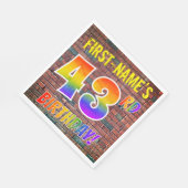 Graffiti Rainbow Look 43E VERJAARDAG! + Aangepaste Servet (Hoek)