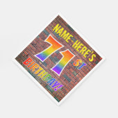 Graffiti Rainbow Look 71E VERJAARDAG! + Aangepaste Servet (Hoek)