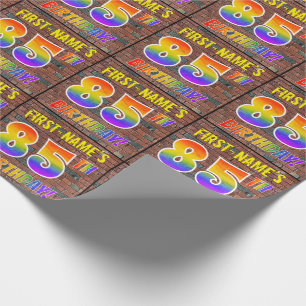 Graffiti Rainbow Look 85E VERJAARDAG! & Aangepaste Cadeaupapier