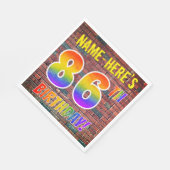 Graffiti Rainbow Look 86E VERJAARDAG! + Aangepaste Servet (Hoek)