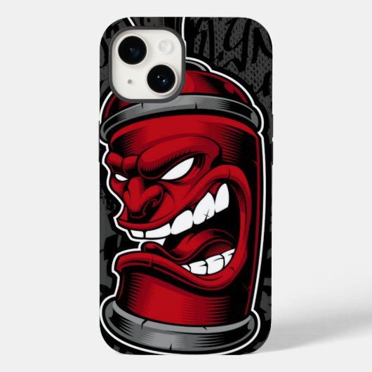 Graffiti Red Spray Can Hoesje | iPhone 14 Hoesje-M (Achterkant)