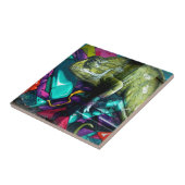 Graffiti reptiel tegeltje (Zijkant)