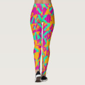 Graffiti rétro Leggings - 80s Neon Street St (Dos)