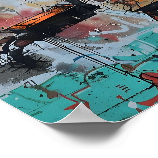 Graffiti-robot Poster (Hoek)