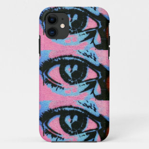 graffiti rose bleu oeil iphone 6 coque