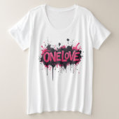 Graffiti rose chaud "ONELOVE" (Design devant)