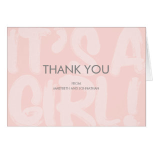 Graffiti roze Baby shower Hartelijk dank
