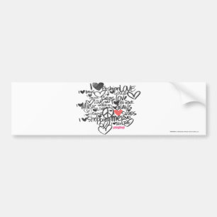 Graffiti roze bumpersticker