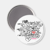 Graffiti roze magneet (Voorkant / Achterkant)