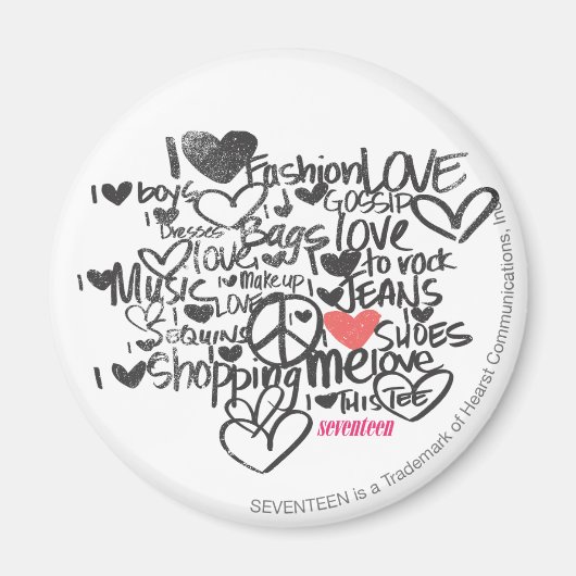 Graffiti roze magneet (Voorkant)