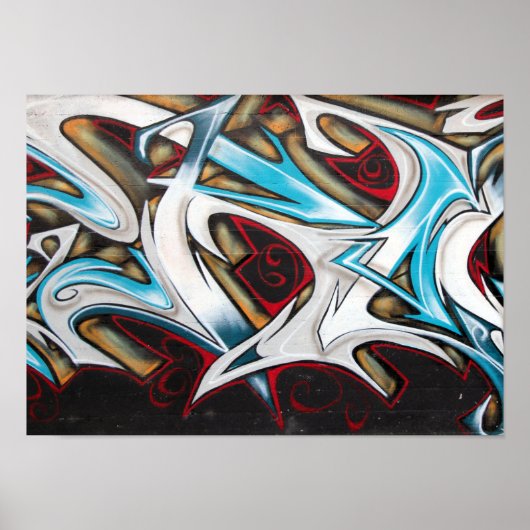 Graffiti Rozen Urban Street Art Poster (Voorkant)