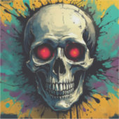 Graffiti Schedel Sticker 2 (Voorkant)