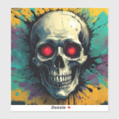 Graffiti Schedel Sticker 2 (Vel)
