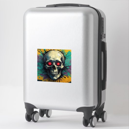 Graffiti Schedel Sticker 2 (Koffer)
