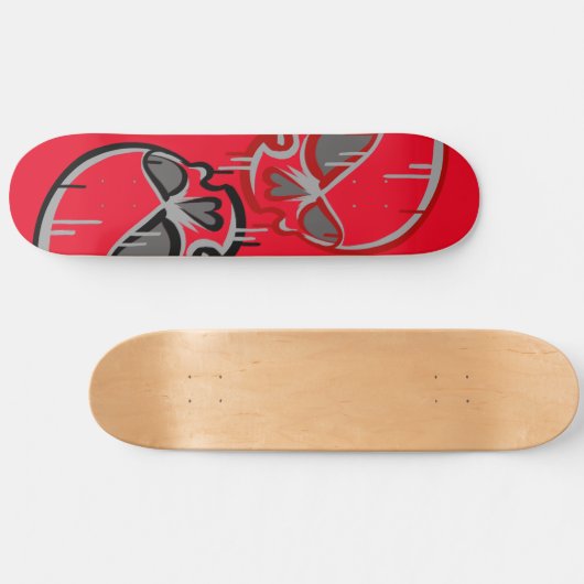 Graffiti schedels skateboard (Horizontaal)