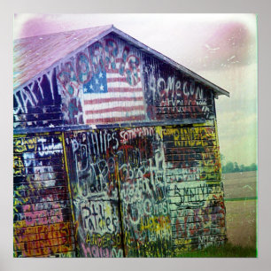 Graffiti schuur poster