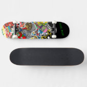 Graffiti Skateboard avec votre devise (Horz)