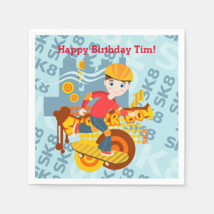 Graffiti skateboard kind verjaardagsfeest servet