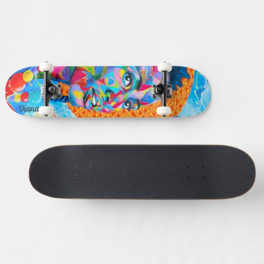 Graffiti Skateboard - Liefde, Diversiteit, en Geli (Horizontaal)