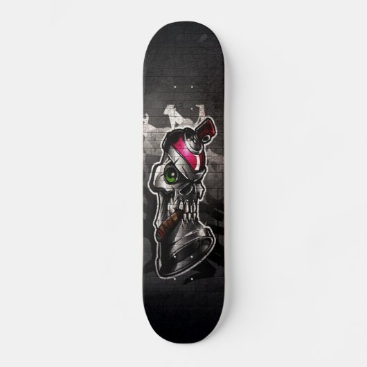 graffiti skateboards bombe peinture tête de mort (Voorkant)
