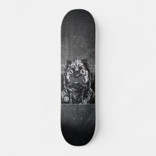 graffiti skateboards pug grunge zwart-wit