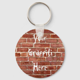 Graffiti-Sleutelhanger met Brick Wall op maat Sleutelhanger