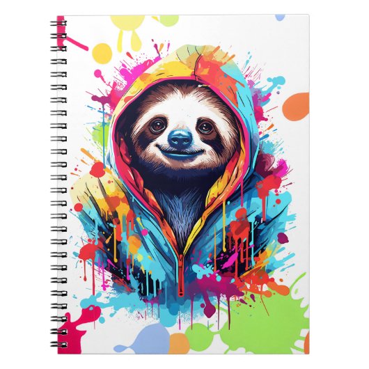 Graffiti Sloth Notitieboek (Voorkant)