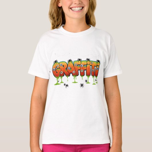 Graffiti Spider T-Shirt - Edgy Streetwear Tee (Devant)