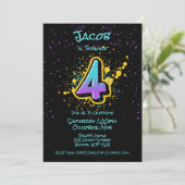 Graffiti Splatz Âge Quatre Invitation (Debout devant)