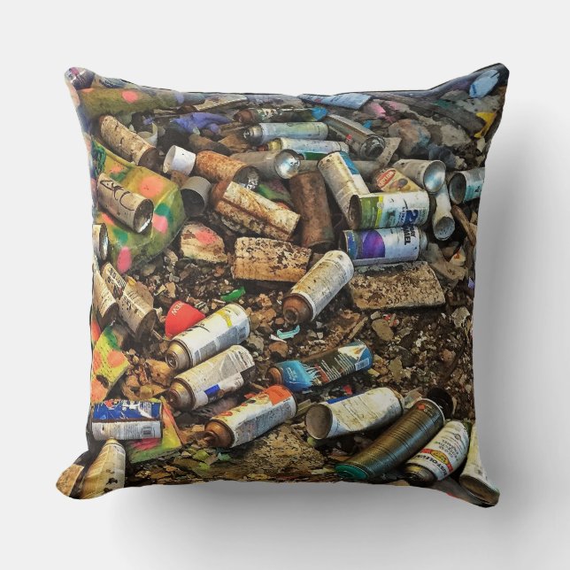 Graffiti Spray Can Pillow Kussen (Voorkant)