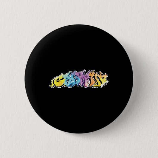 Graffiti spray schildert schilders graffiti is kun ronde button 5,7 cm (Voorkant)