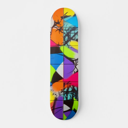 Graffiti spray-schildpadden Skateboard (Voorkant)