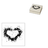 Graffiti spray verf roze mousserend hartontwerp 	rubberstempel (Gestempeld)