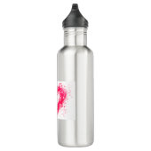 Graffiti spray verf roze mousserend hartontwerp waterfles  (Rechts)