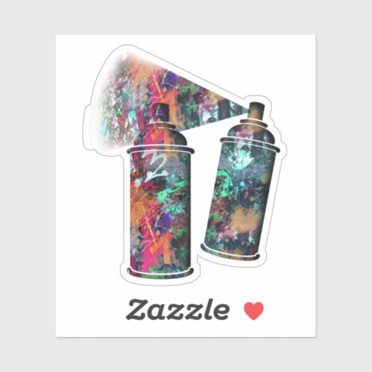 Graffiti spuitbussen sticker (Vel)