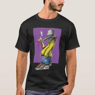 Graffiti Spuitverf kunstenaar paars T-shirt