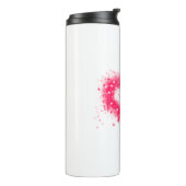 Graffiti spuitverf roze sprankelend hart thermosbeker (Gedraaid links)