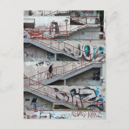 Graffiti Stairs, Sarajevo Briefkaart