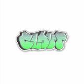Graffiti-Sticker met vinyl, op maat gesneden Sticker (Voorkant)