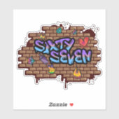 Graffiti Stijl 67 Sticker (Vel)