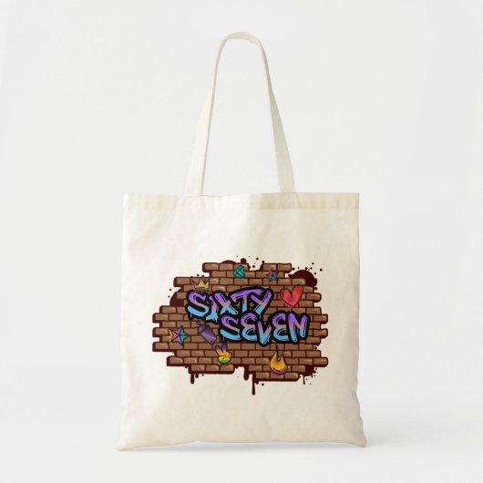 Graffiti Stijl 67 Tote Bag (Voorkant)