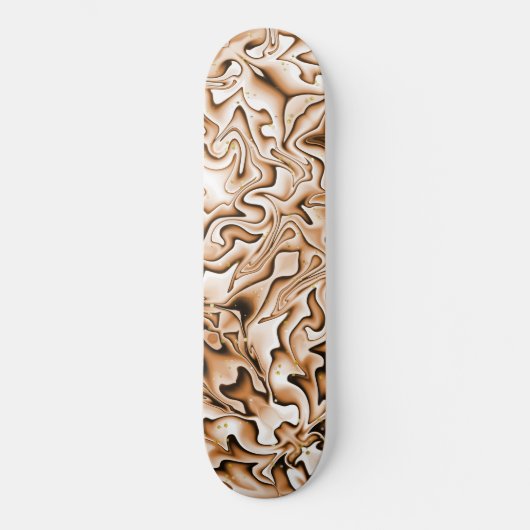Graffiti-stijl Abstract getoast Marshmallow-kleur Skateboard (Voorkant)