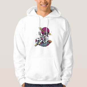 Graffiti stijl Astronaut Cartoon Hoodie